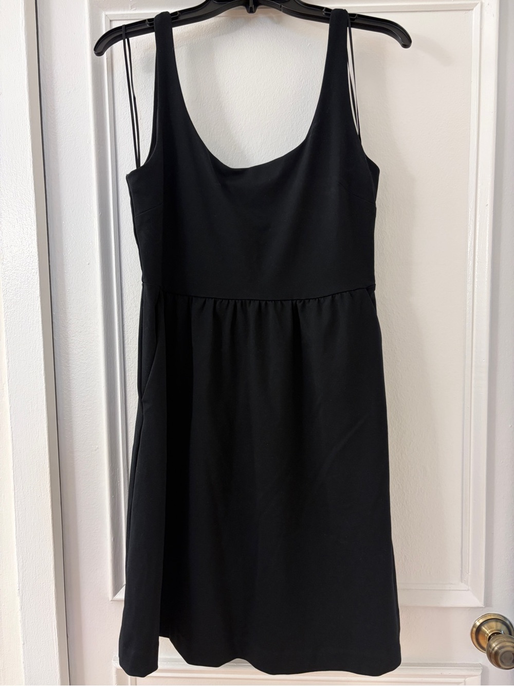 Cynthia Rowley Black Scoop Neck Fit and Flare Mini Dress
